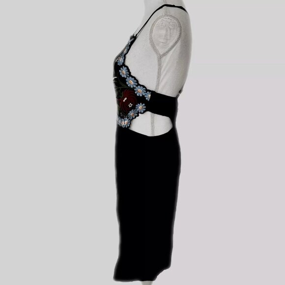 NWOT Cleobella Floral Embroidered Black Summer Dress Handmade Small - Picture 4 of 6